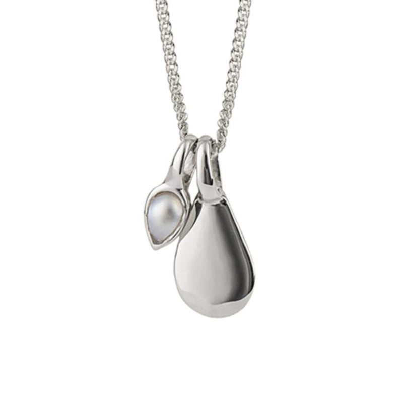 Semi-Precious Birthstone Necklace - Sterling Silver Platinum