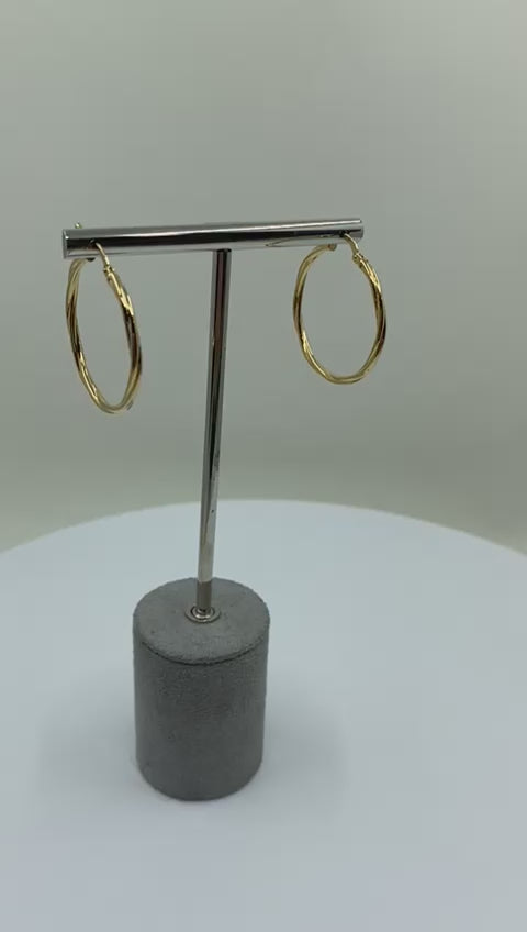 Twist Hoop Earrings - Gold filled