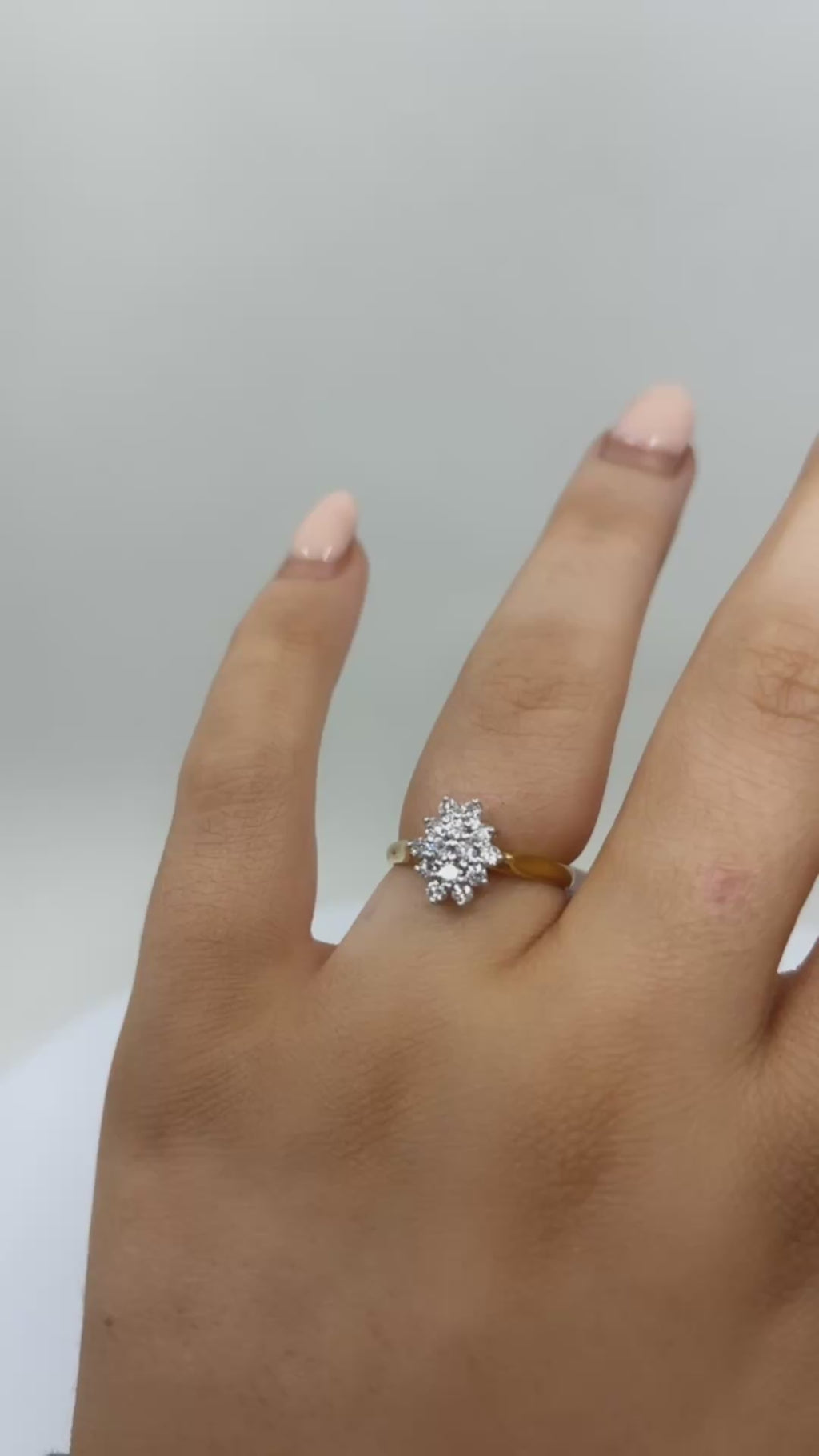 Diamond Cluster Ring - 18ct Gold