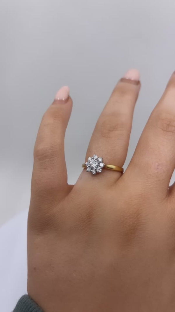Diamond Cluster Ring - 18ct Gold