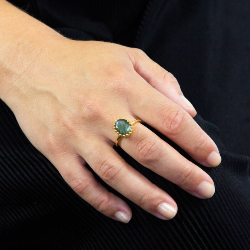 Clawed Semi-Precious Stone Ring