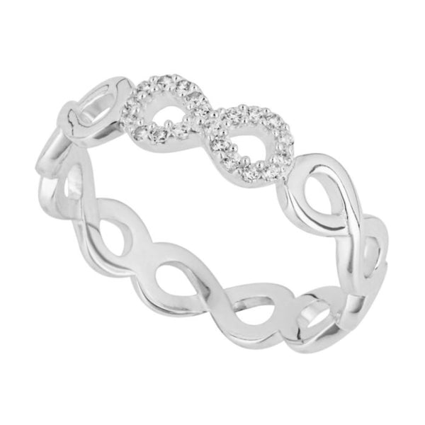 Infinity Eternity Ring with CZ