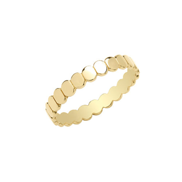 Flat Oval Disc Ring- 9ct Yellow Gold