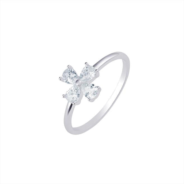 Cluster Ring with CZ - Sterling Silver