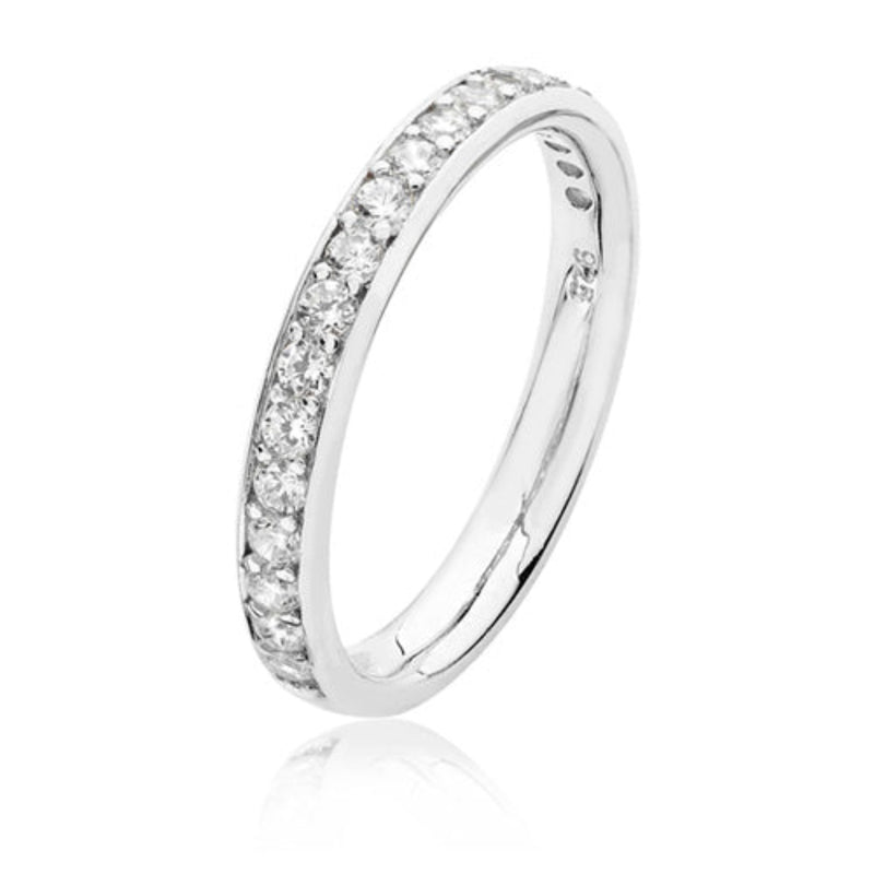 Eternity Style Ring 2.9mm - Silver Rhodium