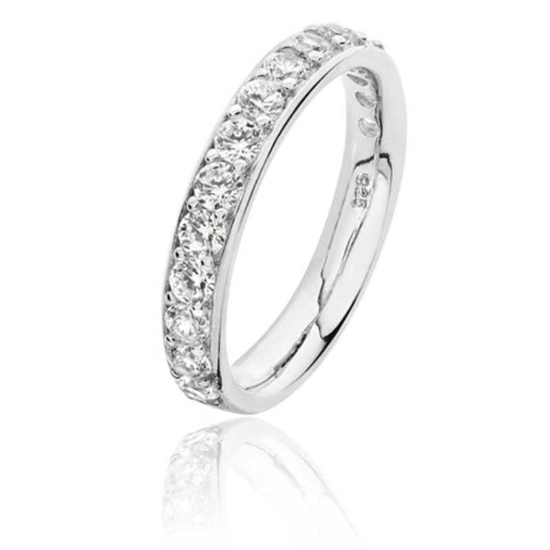 Eternity Style Ring 3.5mm - Silver Rhodium