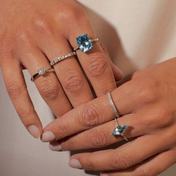 Diamond Cluster Ring - 9ct White Gold