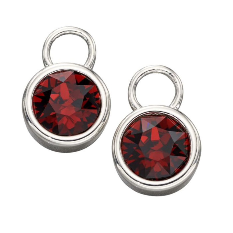 Crystal Birthstone Hoop Earring Charms