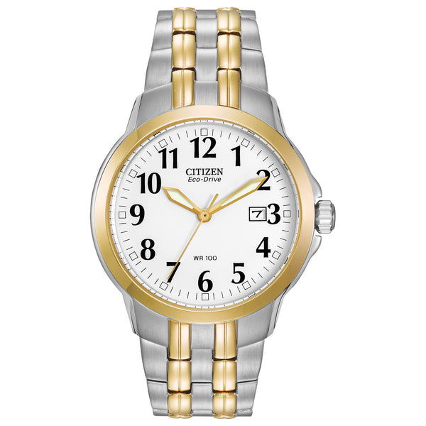 Citizen Mens Eco-Drive Easy-to-read Two-Tone Bracelet-Watch - Hanratty Jewellers