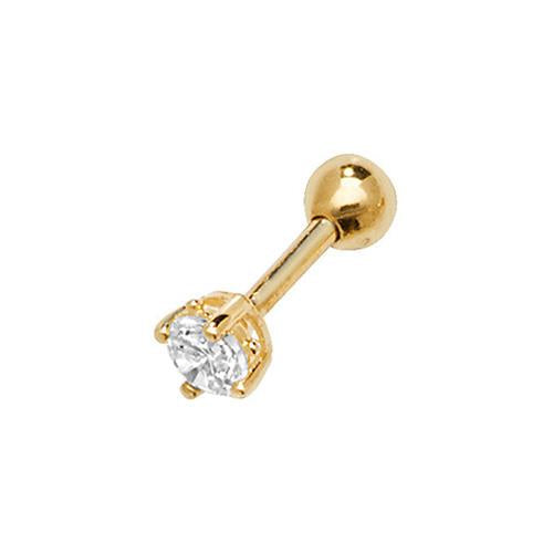 Sparkling Stud Medium Piercing 0.25g - 9CT YELLOW GOLD - Hanratty Jewellers