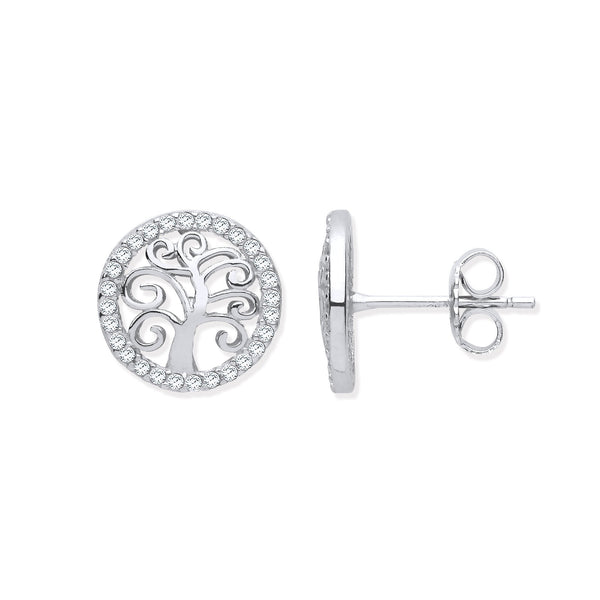 Tree Of Life Stud Earrings - STERLING SILVER - Hanratty Jewellers