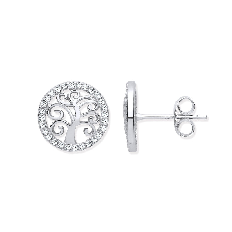 Tree Of Life Stud Earrings - STERLING SILVER - Hanratty Jewellers