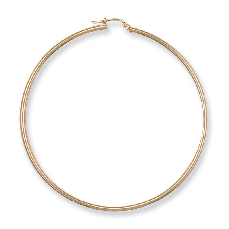 TUBE HOOP EARRINGS - 9CT YELLOW GOLD