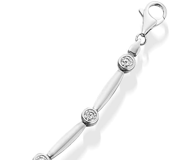 'Elegance' White Gold Cz Tennis Bracelet - 9CT WHITE GOLD - Hanratty Jewellers