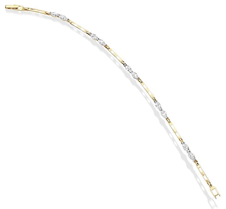 Modern Claw-set Cz Tennis Bracelet - 9CT YELLOW GOLD - Hanratty Jewellers