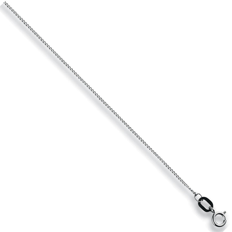 Traditional Classic Curb Chain - 9CT WHITE GOLD