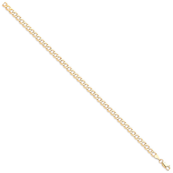 Hollow Curb Chain - 9CT YELLOW GOLD
