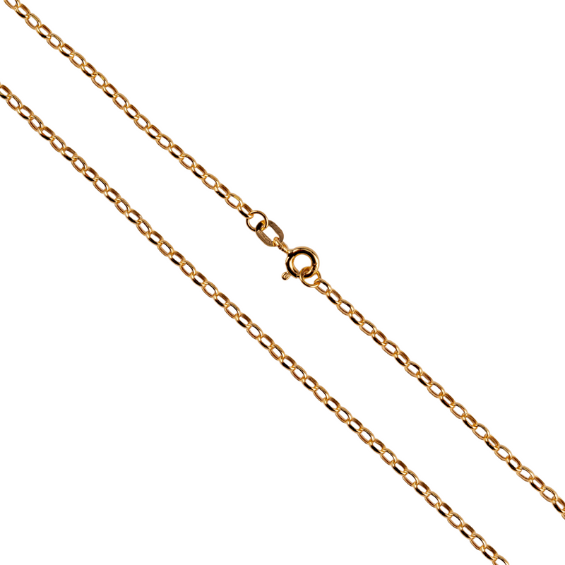 Hollow Diamond Cut Belcher Chain - 9CT YELLOW GOLD