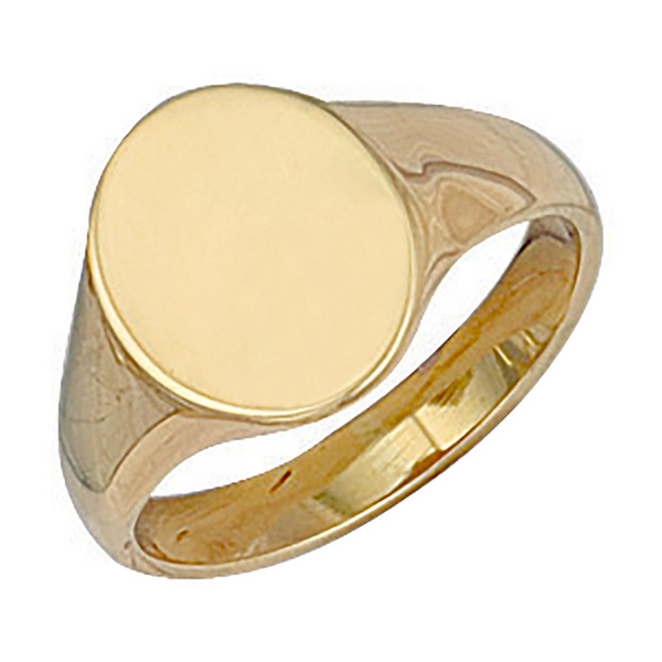 Plain Signet Ring - 9ct Gold
