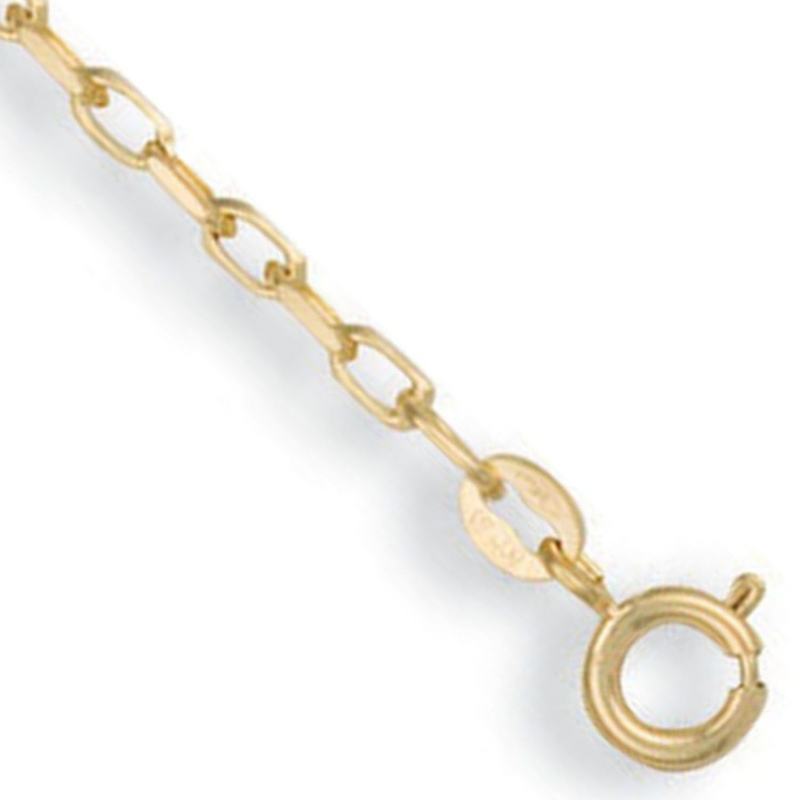 Diamond Cut Oval Belcher Chain - 9CT YELLOW GOLD