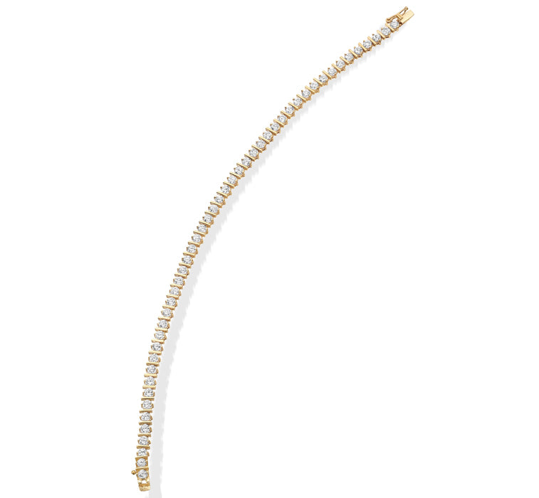 Tennis CZ Bracelet - 9ct Gold