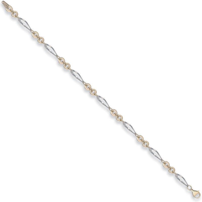 Fancy Bracelet - 9ct Yellow & White Gold