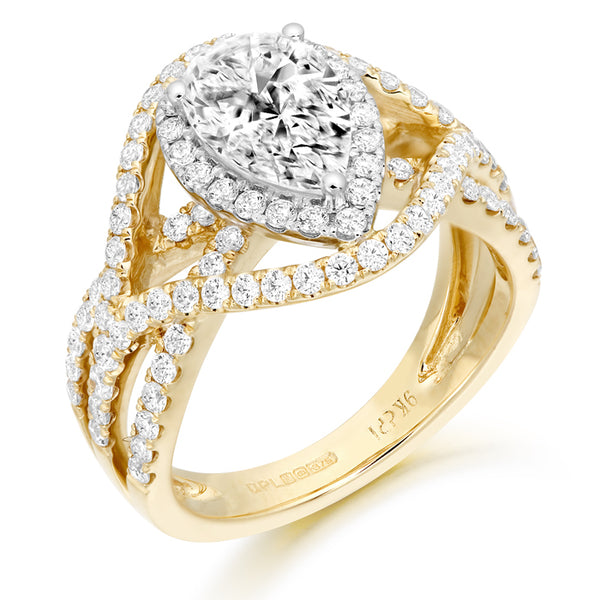 CZ Dress Ring - 9ct Yellow Gold