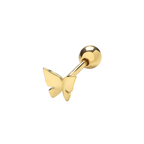 Butterfly Cartilage Piercing - 9ct Yellow Gold