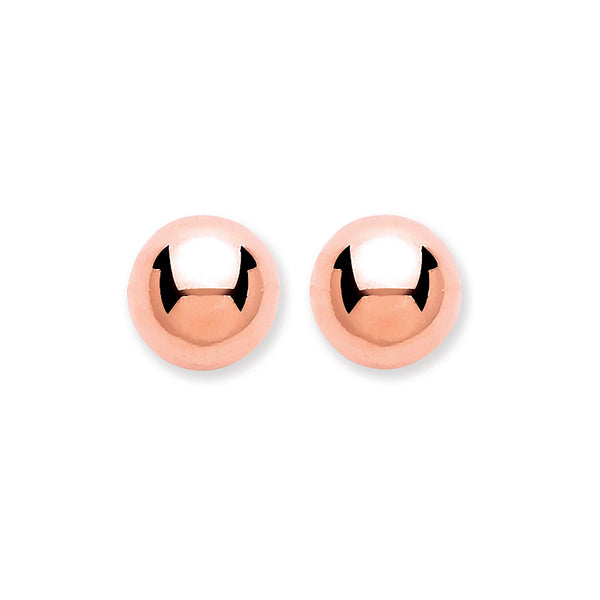 Ball Studs 5mm - 9ct Rose Gold - Hanratty Jewellers