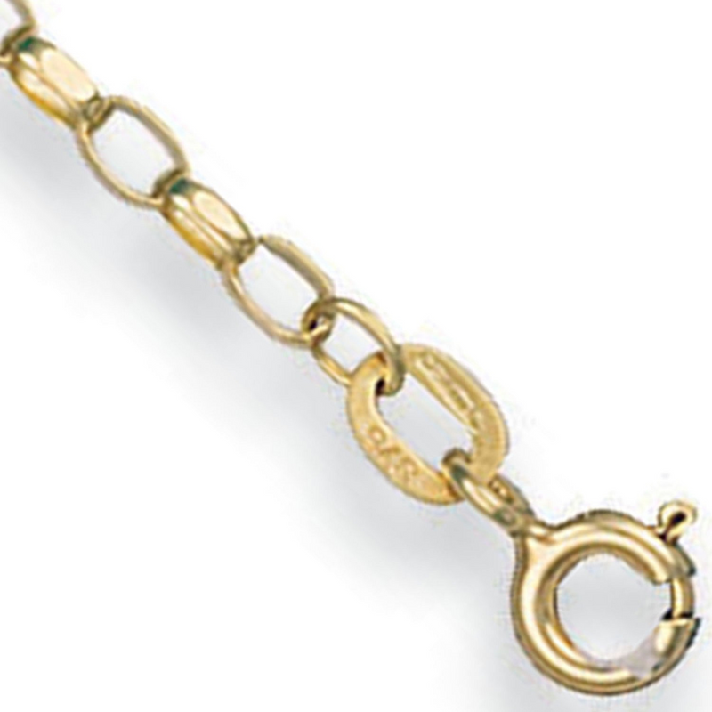 Open Diamond Cut Oval Belcher Chain - 9CT YELLOW GOLD
