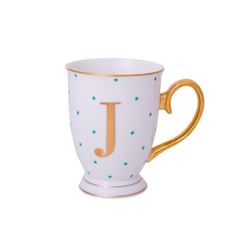 Bloomsbury mug with Gold Monogram