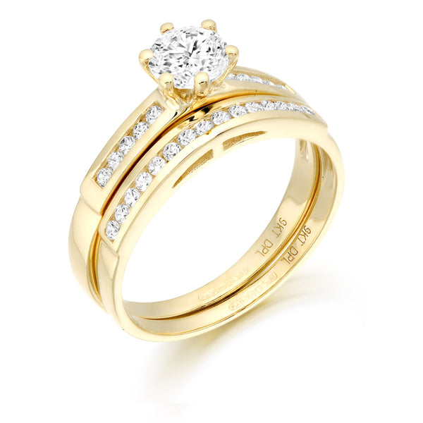 Bridal Ring Sets wedding ring sets 9ct gold cz cubic zirconia