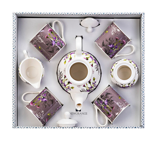 Thistle 7pce Tea Bone China Set