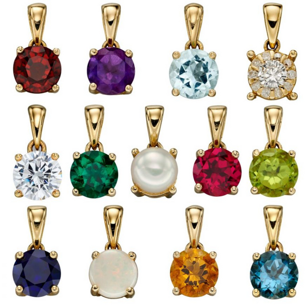 March Birthstone Pendant - 9ct Gold