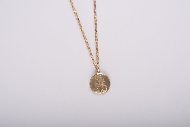 St. Christopher Necklace - 9ct Yellow Gold