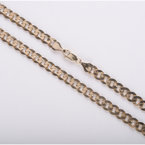 Solid Flat Curb Chain - 9CT YELLOW GOLD