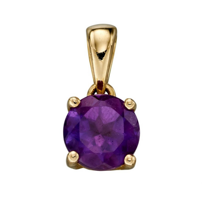 February Birthstone Pendant - 9ct Gold