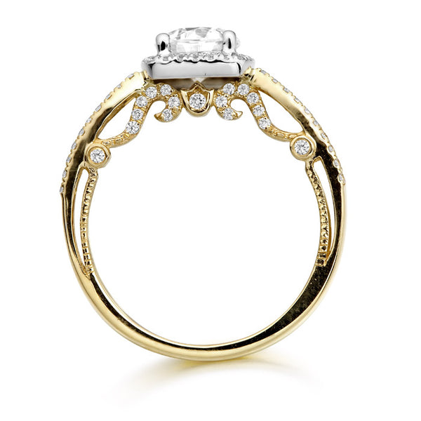 Brilliant Cut Solitaire CZ Dress Ring - 9ct Gold