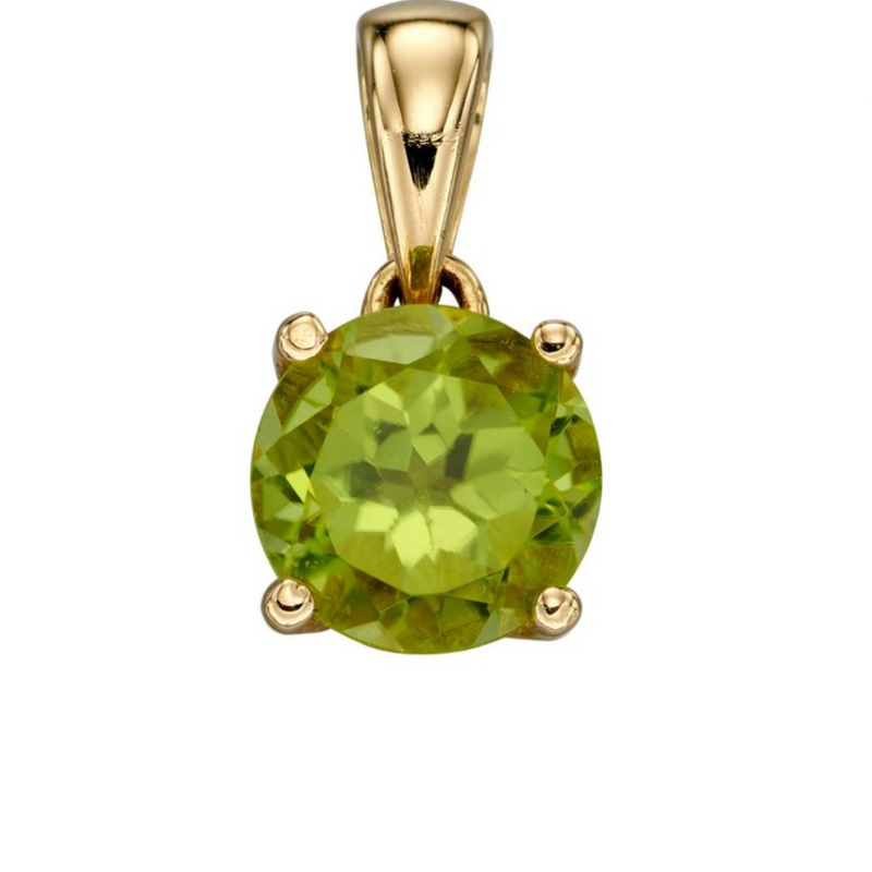 August Birthstone Necklace - 9ct Yellow Gold