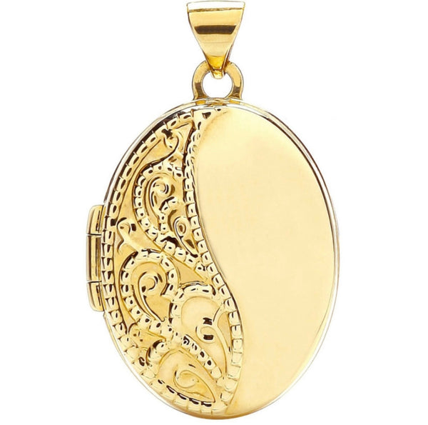 Oval Shaped Locket - 9ct Yellow Gold