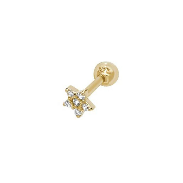 Shining Star Piercing - 9CT YELLOW GOLD - Hanratty Jewellers