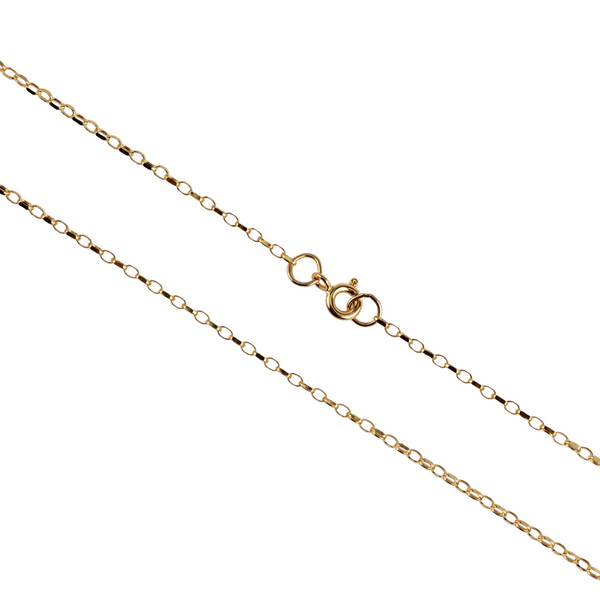 Open Diamond Cut Oval Belcher Chain 1.5mm - 9ct Gold