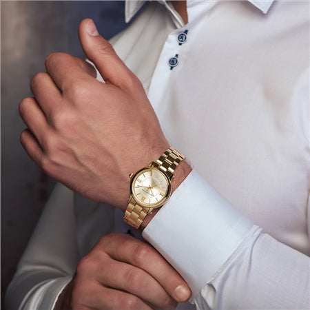Gents Gold Plated Watch - Newbridge Silverware - Hanratty Jewellers