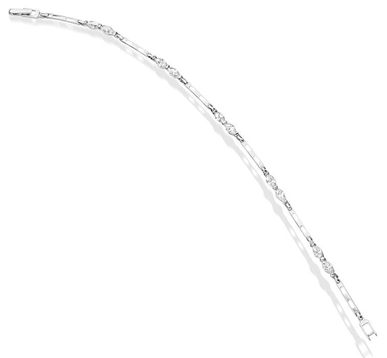 TENNIS CZ BRACELET - 9CT WHITE GOLD