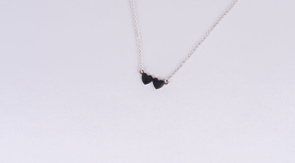 Two Heart Necklace - Sterling Silver