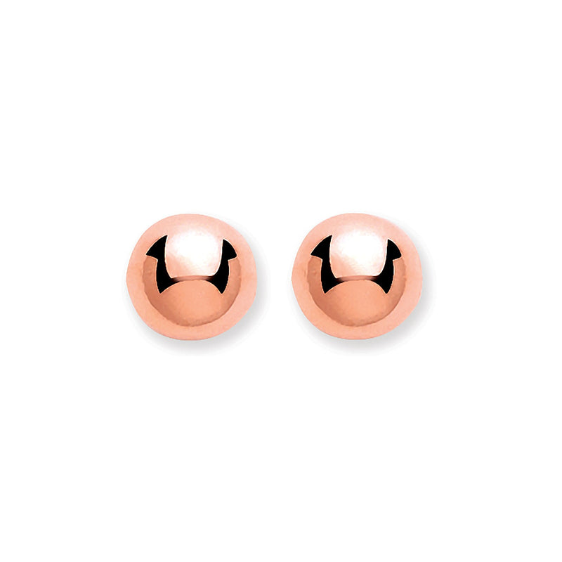 Ball Studs 4mm - 9ct Rose Gold - Hanratty Jewellers