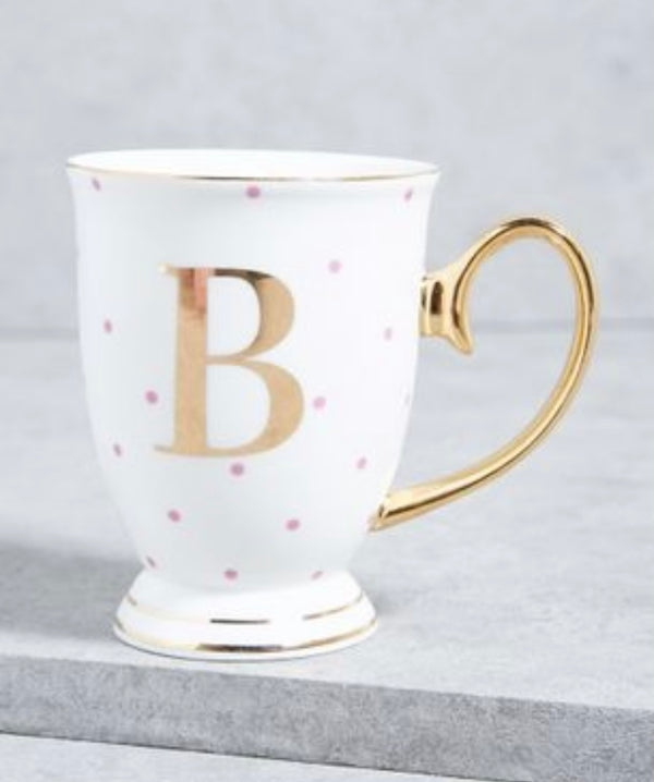 Bloomsbury mug with Gold Monogram