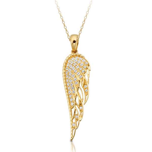 Angel Wing Pendant - 9ct Gold