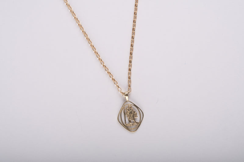 St. Christopher Necklace - 9ct Yellow Gold