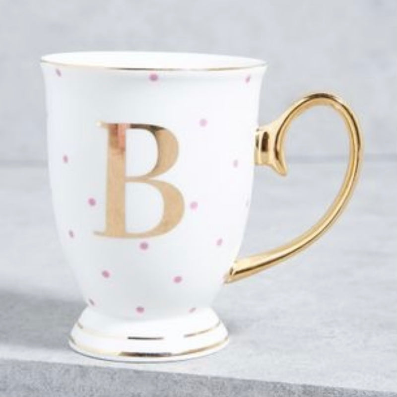 Bloomsbury mug with Gold Monogram